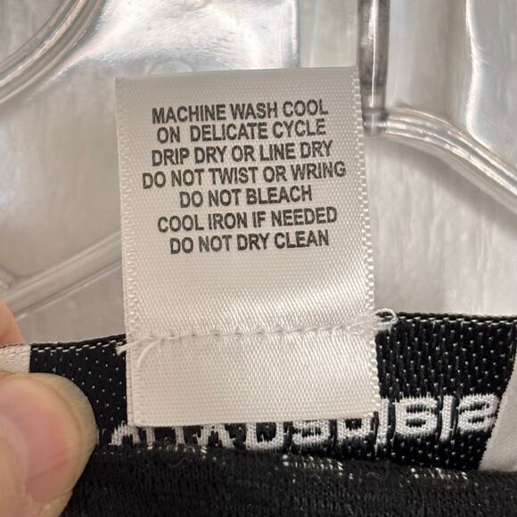 Cathy Daniels Wms L Black White Geometric Print Tunic Top Kangaroo Pocket Casual - Picture 7 of 8